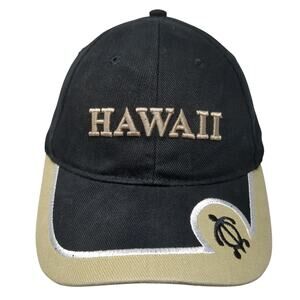 Hawaii Slideback Baseball Cap Black OS Embroidered Surfware Hawaiian Classics